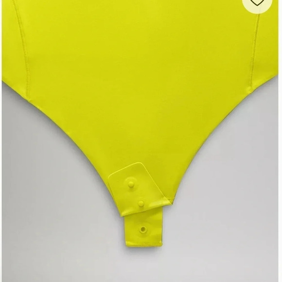 NWT Lululemon Wundermost Square-Neck Ultra Soft Long Sleeve Bodysuit Size S Lime - Picture 4 of 11